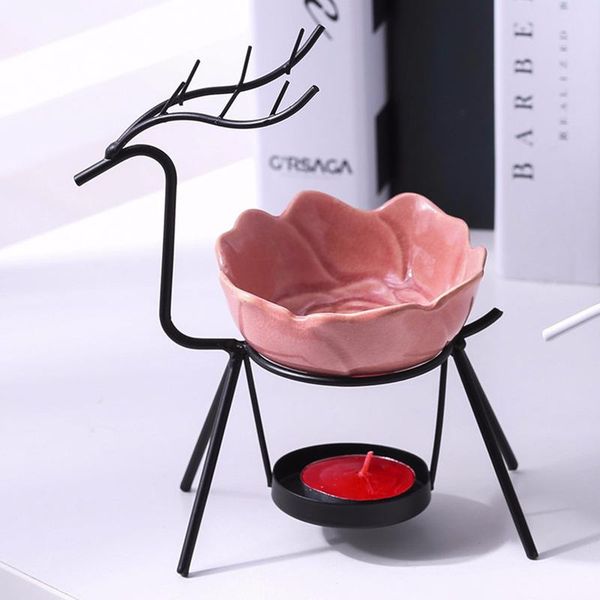 

deer oil burner candle stainless steel lamp living room decorations aroma furna ornaments fragrance lamps