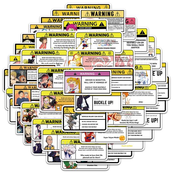 50 шт. / Установить плакат маленький водонепроницаемый скейтборд наклейки на скейтборд предупреждающие аниме для ноутбука для ноутбука бутылки шлем автомобиль наклейка PVC гитарные наклейки