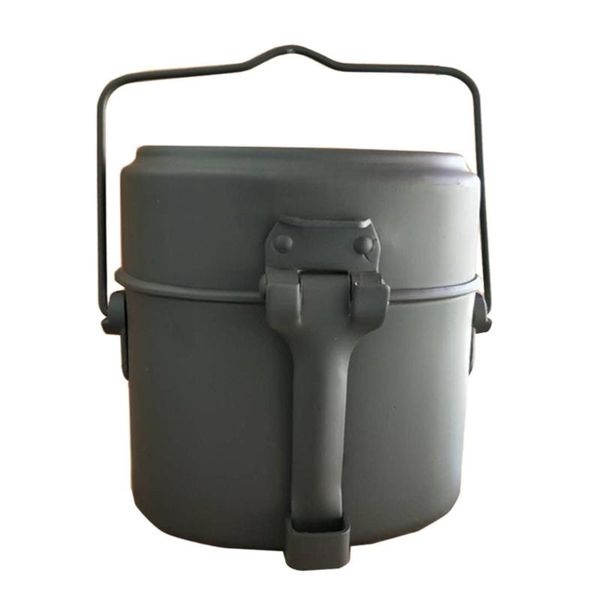 

dinnerware sets heatable outdoors 3 in 1 aluminum camping picnic mess kit canteen kettle pot cup bowl for camp tra