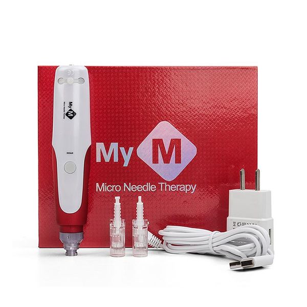 

tattoo guns kits electric derma pen skin whitening wrinkle remove microneedling with 2pcs cartridge needle tips