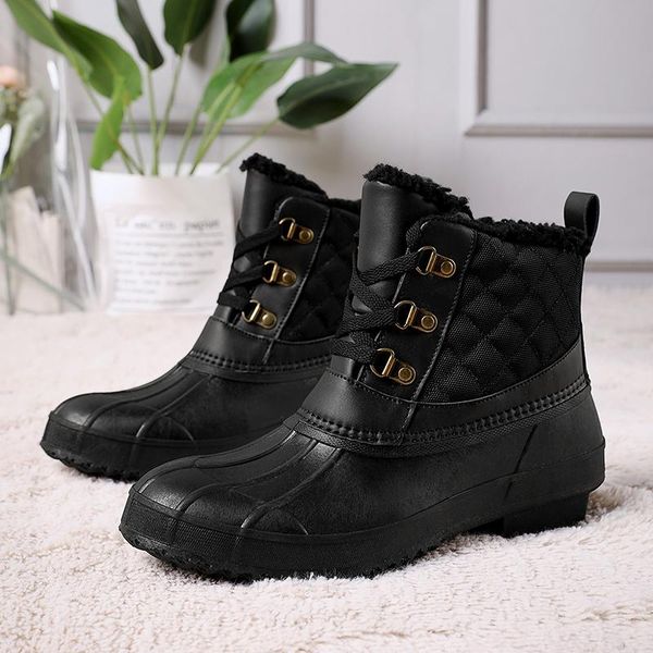 

boots women ski are comfortable and soft cotton thick warm botas de mujer botines 2021, Black