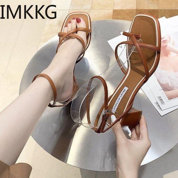 

women high heels sandals 2021 summer shoes beach leather retro gladiator flip flops brown sandalias zandalias de mujer, Black