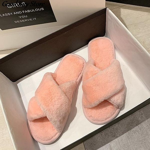 

winter shoes home house indoor keep warm fashion women slippers soft plush party casual female bedroom footwear, Black