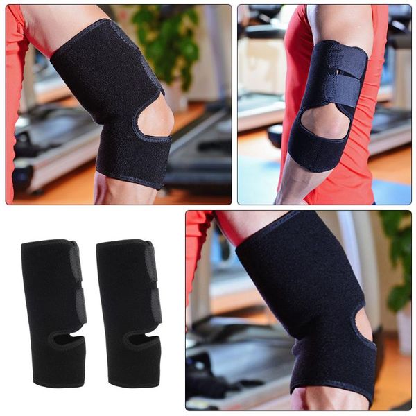 

elbow & knee pads 2pcs sports breathable braces support arm supports basketball exercise gym safety drop, Black;gray