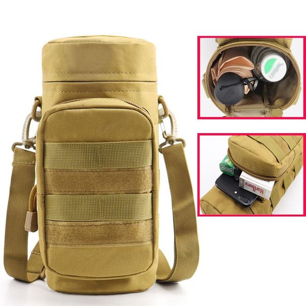 

molle system military kettle waist bag tactical water bottle pouch large capacity outdoor hunting hiking fishing bags