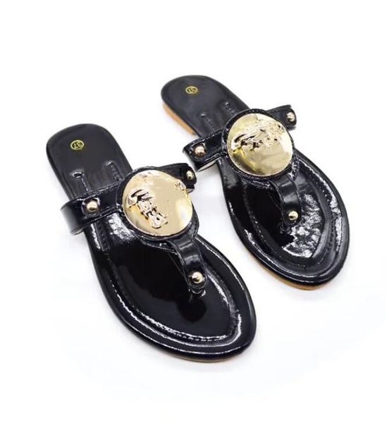 

women beach slippers summer fashion woman flip flops leather lady slipper flat ladies comfortable sandals g81812, Black