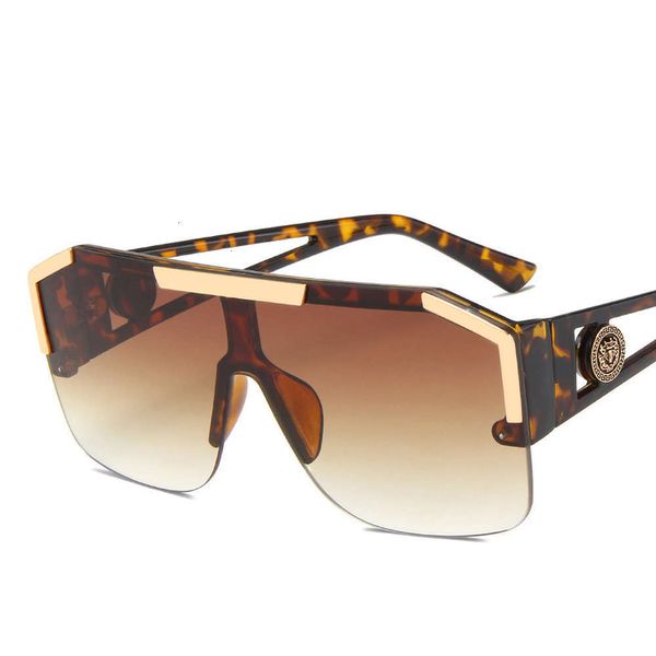 

oversized goggle for women 2020 semi-random gradient siamese lens sunglasses outdoor driving windproof glass uv, Black