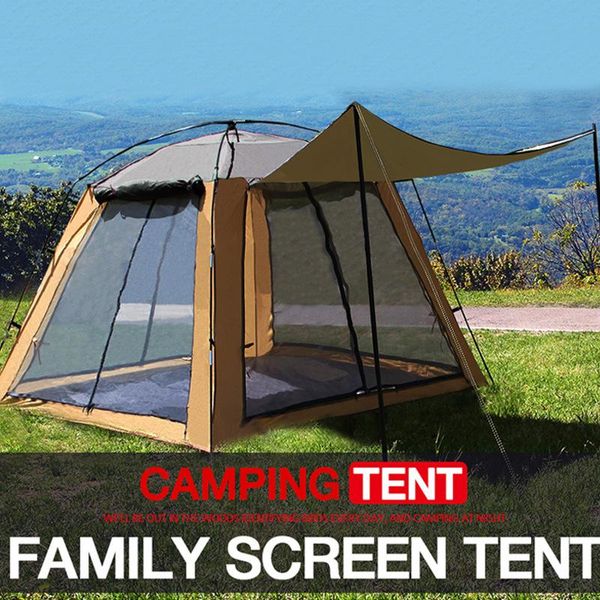 

2.2*2.2*1.7m family tent 5-6 person outdoor automatic tents four sides open large waterproof camping hiking and shelters