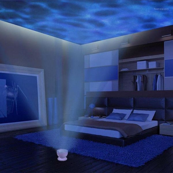 

party decoration fashion ocean sea daren waves led night light projector romantic relaxing lamp speaker1