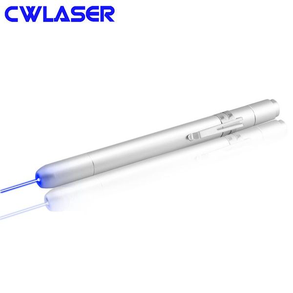 

high power 200mw 450nm blue laser pointer pen with clip and hand tail switch (5 colors) flashlights torches