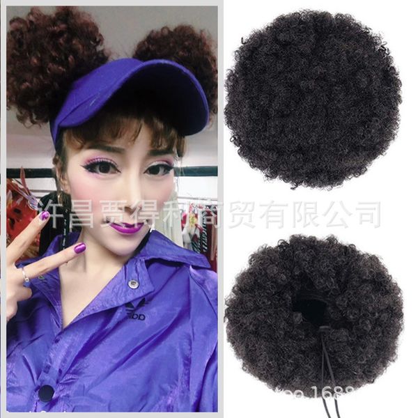 

puff bun hair, Black