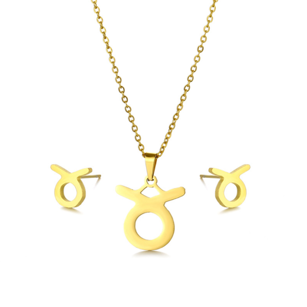 

taurus small 12 zodiac sign necklaces with gift constellations pendant gold chains choker for women mother fashion jewelry, Silver