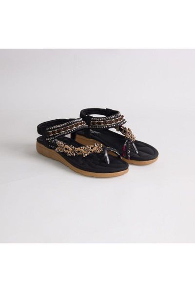 

women's black thong sandals slippers