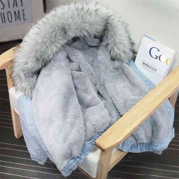 

winter women denim hooded coat streetwear lady fashion casual jackets parka female single breasted outwear 210517, Black;brown