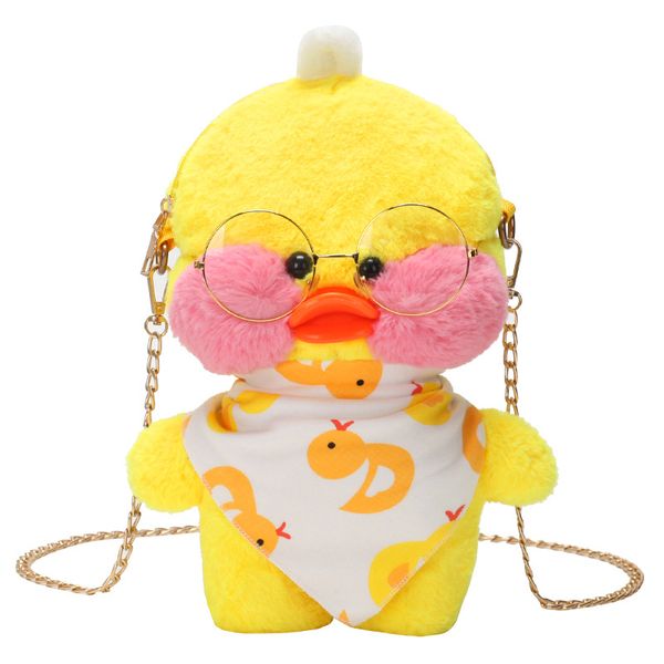 

luxurys designers bags korean cute doll bag duck cartoon messenger handbag chain wallets shoulder packs student plush pack