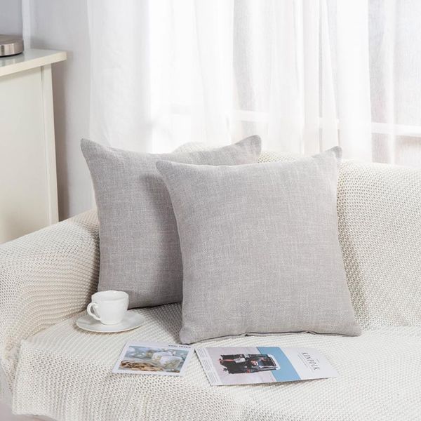 

pillow throw pillows for sofa/car with cotton filling 18x18" (grey)