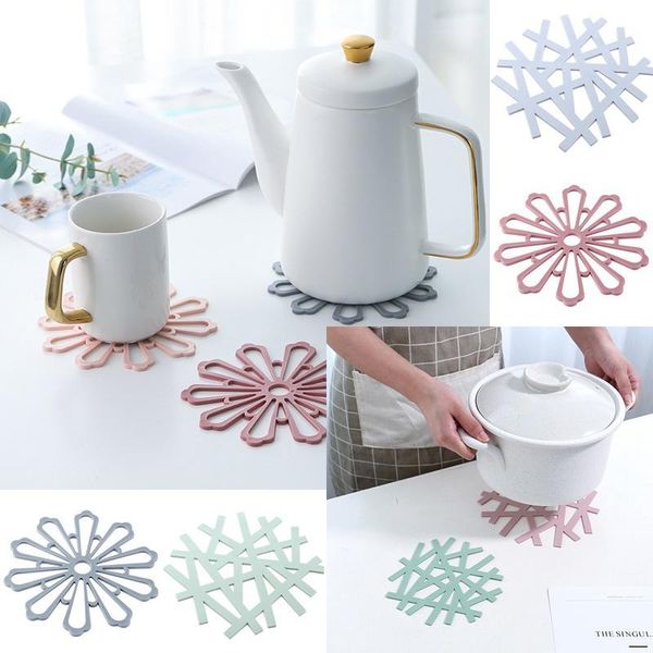 

mats & pads 6 pcs table insulating mat heat-resisting placemat household hollow-out casserole antiironing