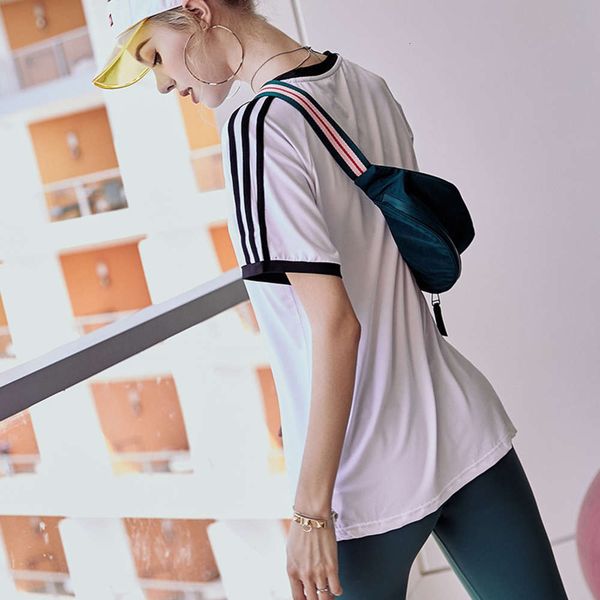

women's tracksuits tracksuitssportswear women's short sleeve loose quick drying thin autumn casual running gym blouse yoga t-shirt, Gray