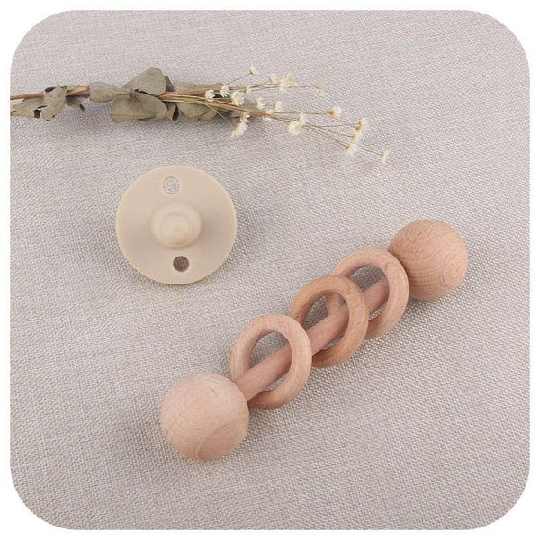

baby pacifiers natural wooden newborn teeth practice toys teething teether kids chew toy infant feeding b7965