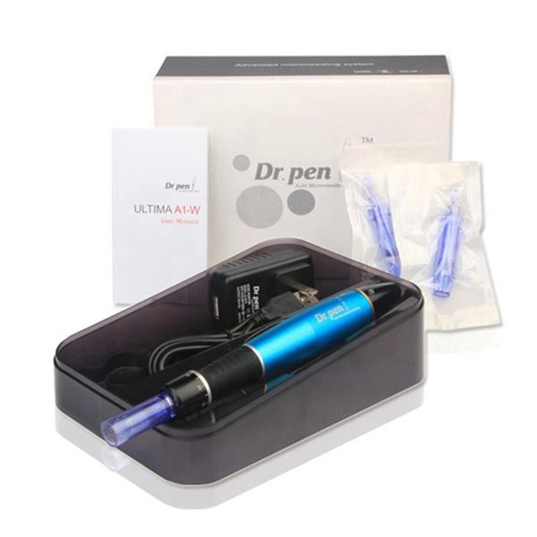 

2021 rechargeable derma dr. pen a1-w auto microneedle anti-aging adjustable needle lengths 0.25mm-3.0mm electric stamp micro roller