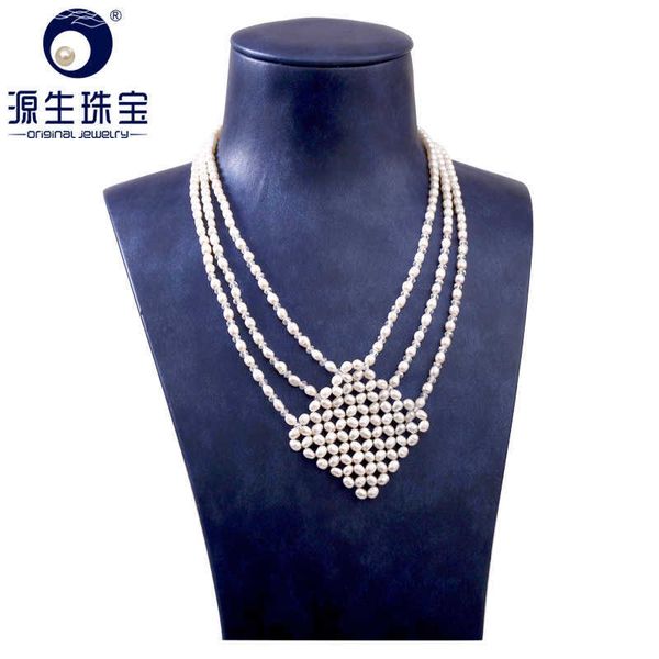 

designer necklace [ys] purely manual preparation freshness jewelry withe genuine natural pearl 42cm, Silver