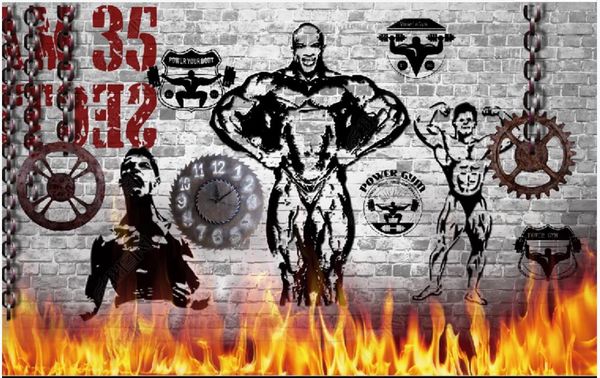 

wallpapers custom po wallpaper for walls 3 d murals modern gym mural retro tooling tv background wall papers decoration painting