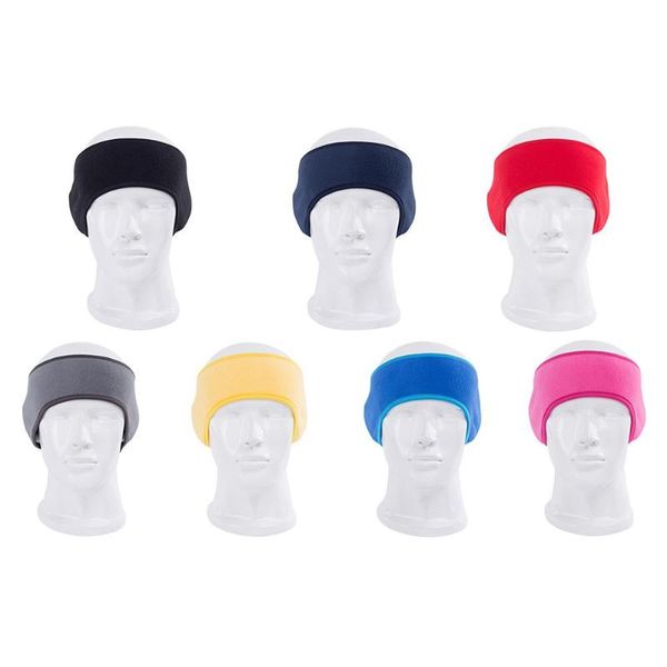 

winter sports stretchy riding running headband ear muffs windproof warm fleece hair banding sweatband, Yellow;black