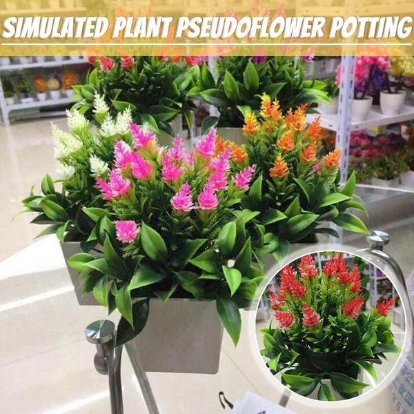 

decorative flowers & wreaths 1pc artificial potted plant tree in pot garden home indoor outdoor office decorations ornaments 110*180mm