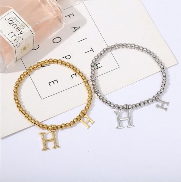 

link, chain arrival bead letter h design choker necklace jewelry for women, Black