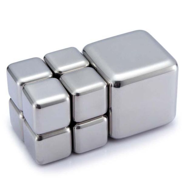 

ice buckets and coolers 52mm cube large square big round ball maker mold 304 stainless steel whisky cubes metal