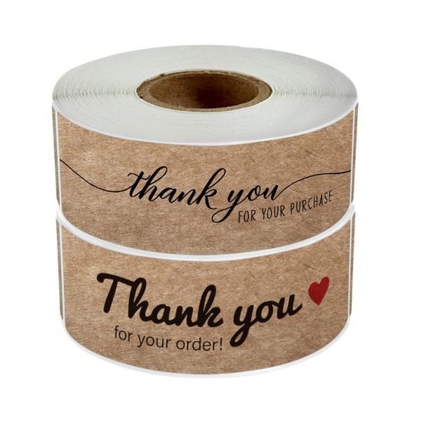 

greeting cards package decor envelope sealing rectangle thank you for your order stickers business kraft paper decals handmade labels