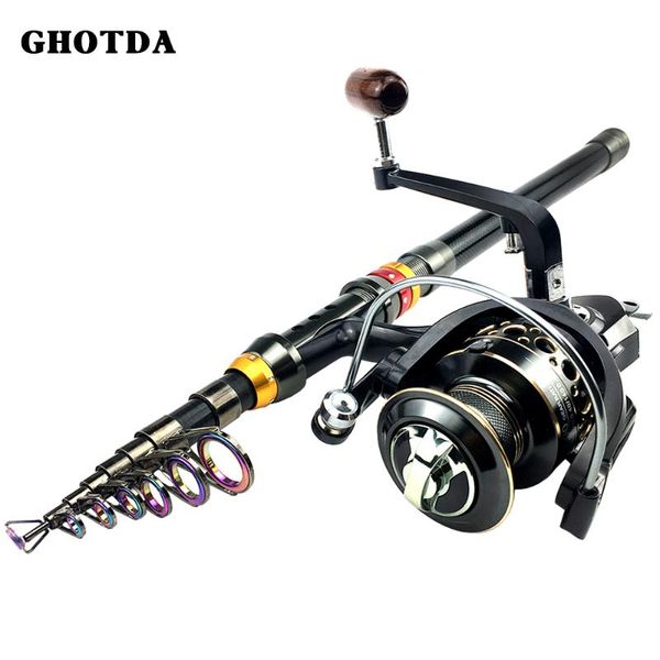 

rod reel combo fishing and set carbono fiber 1.8-3.6m spinning 13bb