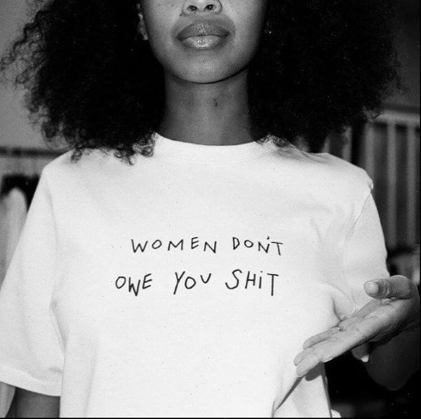 

kuakuayu women hjn dont owe you shit feminism slogan t shirt tumblr fashion white tee drop