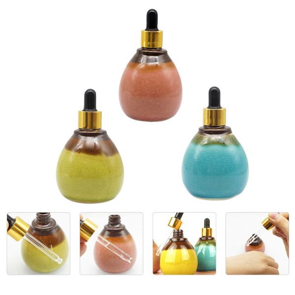 

storage bottles & jars 3pcs 50ml essential oil subpackaging dropper bottle