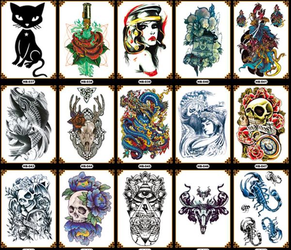 2021 1600 estilos meia manga tatuagem adesivo braço tatuagens temporárias halloween natal adesivo à prova dwaterproof água aceitar personalizado tatuagem sticke