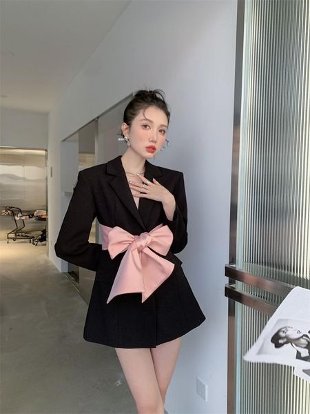 

women's suits & blazers ms dress early autumn temperament careful machine two wear backless a black suit, skirt, White;black