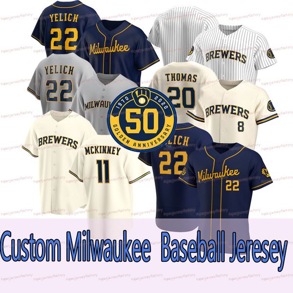 

christian yelich milwaukee 2021 ryan braun jersey tyrone taylor billy mckinney avisail garcia derek fisher lorenzo cain jackie bradley jr. k, Blue;black
