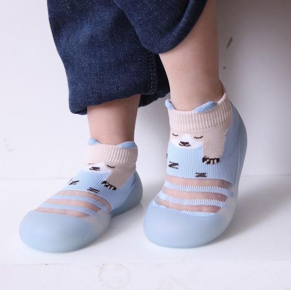 

first walkers baby shoes cartoon animals children's floor socks infant boys toddler girls rubber sole 0-24month
