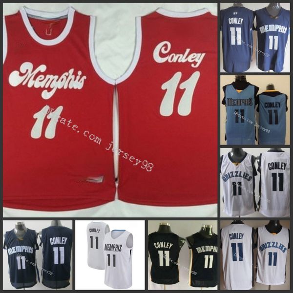 

memphis grizzlies black #11 mike conley retro basketball jersey