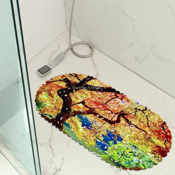 

bath mats landscape bathroom mat non-slip el floor bathtub foot sucker