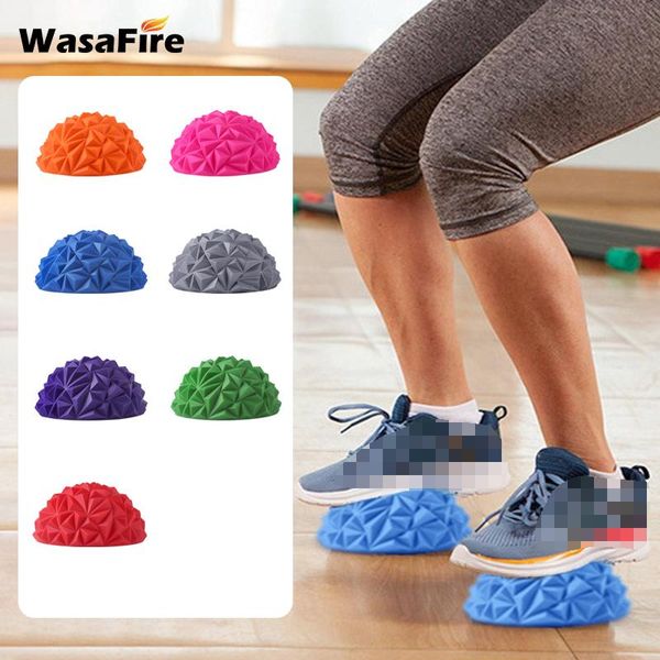 

fitness balls yoga massage ball inflatable half fit trainer stabilizer pilates balancing