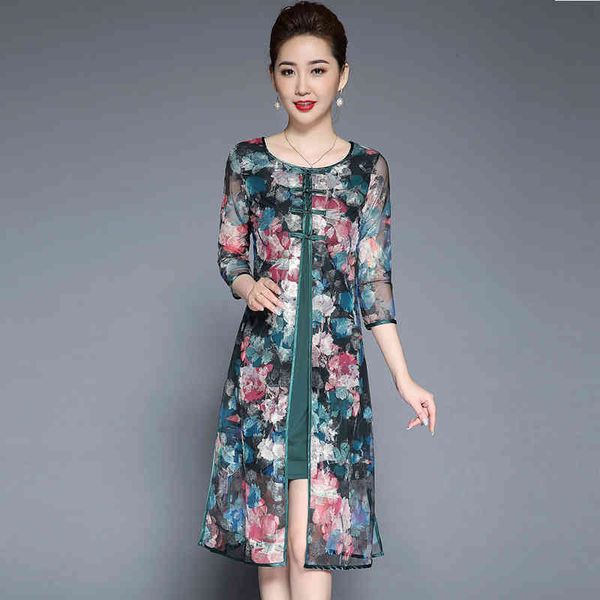 

dress plus size -3xl elegant mesh embroidered party 2021 spring summer neck-3/4 vintage, Black;gray