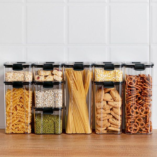 

storage bottles & jars 460-1800ml food bottle container coarse cereals grains jar cover fresh pot kitchen sealing box