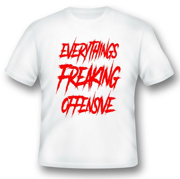 

everythings freaking offensive white or black tees, White;black