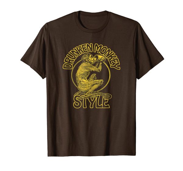 

drunken monkey style shirt kung fu boxing 70s sake wine arts, White;black