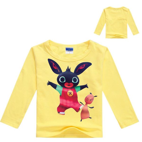 

clothing sets 2021 spring autumn children cartoon bing t shirt kids casual boutique boys outfits baby girls long sleeve, White
