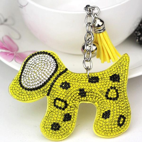 

keychains national wind tassel rhinestone gothic woman trendy cute animal dog leather ring pendent dress hook cat keychain tz65, Silver