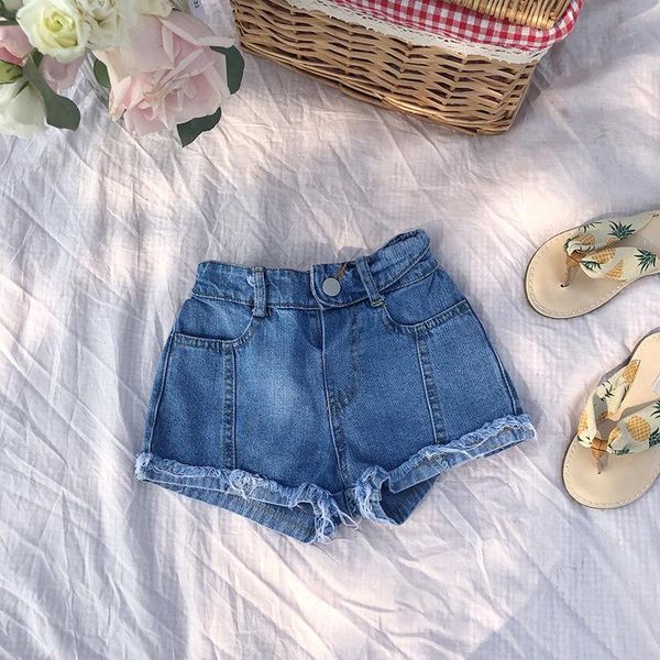 

children summer 2021 korean girls denim shorts baby pants, Black