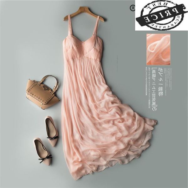 

casual dresses summer boho 100% real silk dress women maxi vestidos korean long strapless woman vintage beach party, Black;gray