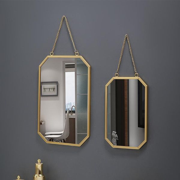 

mirrors nordic style iron square wall-mounted mirror bathroom hower and dormitory washstand cosmetic s